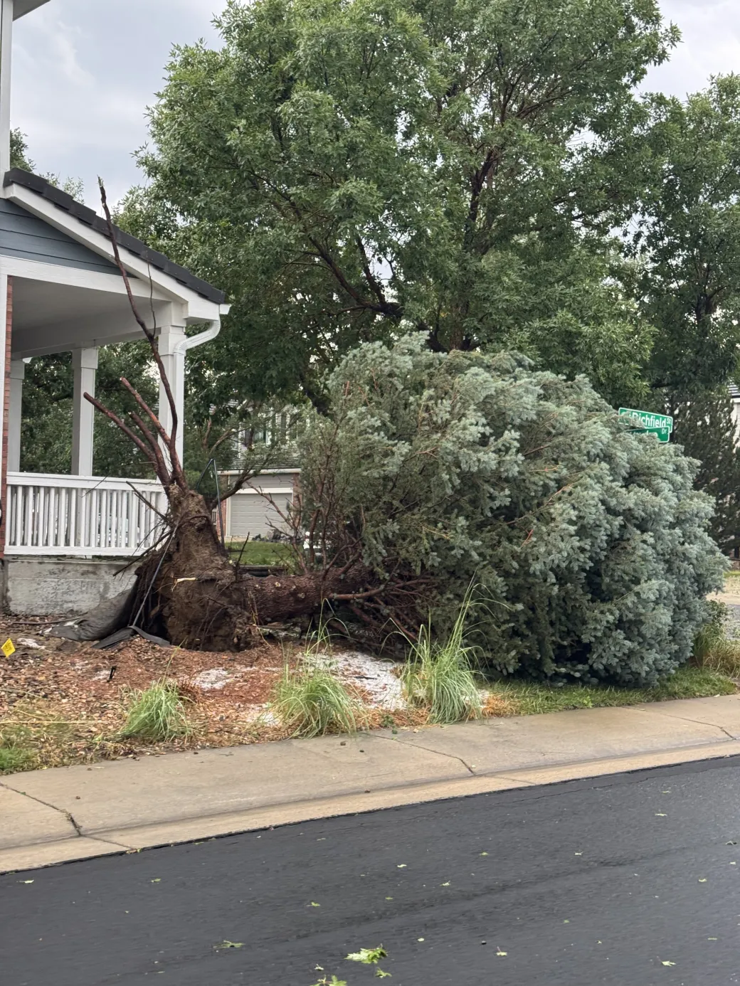 Tormenta de granizo y vientos deja acumulaciones de hasta 3 pies y árboles derribados en el área de Denver